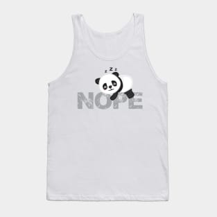 Nope not today funny design with a sleeping panda Tank Top